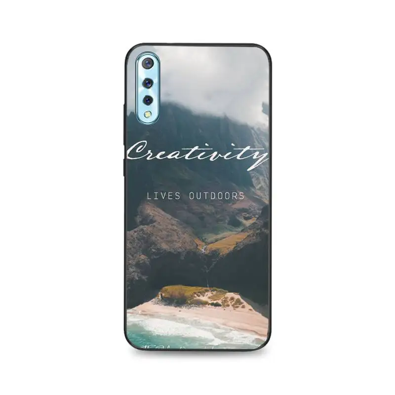 

Babaite Travel mountain sea beach quotes Phone Case For Vivo V17 Neo Y91C Y11 Y19 Y17 Y15 U1 U3 V11i IQOO V11 V15 Pro V17