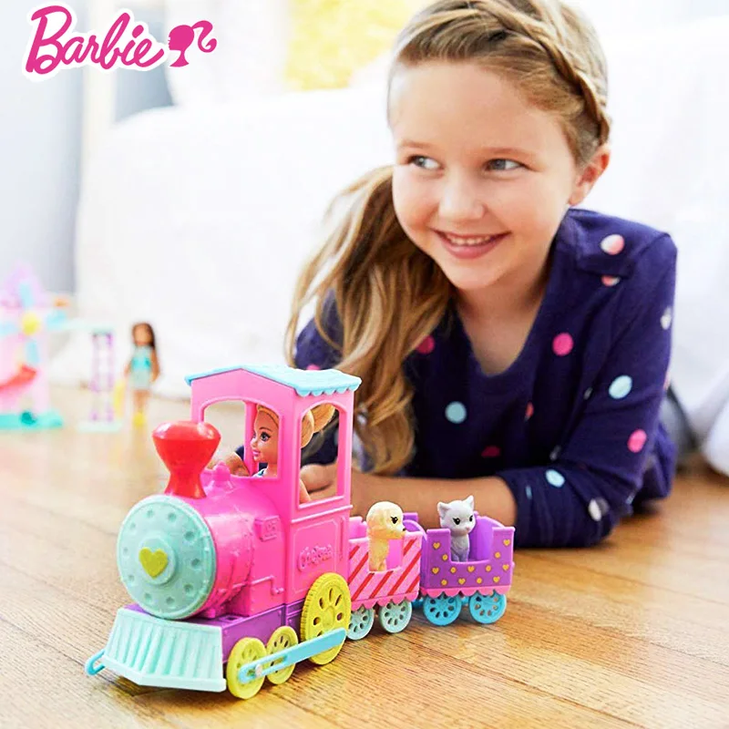 Оригинальная кукла Барби Челси, паровозик Choo-Choo, игровой набор, автомобильные аксессуары для игрушечной куклы, куклы для девочек, домашние игрушки для детей, милые Bonecas