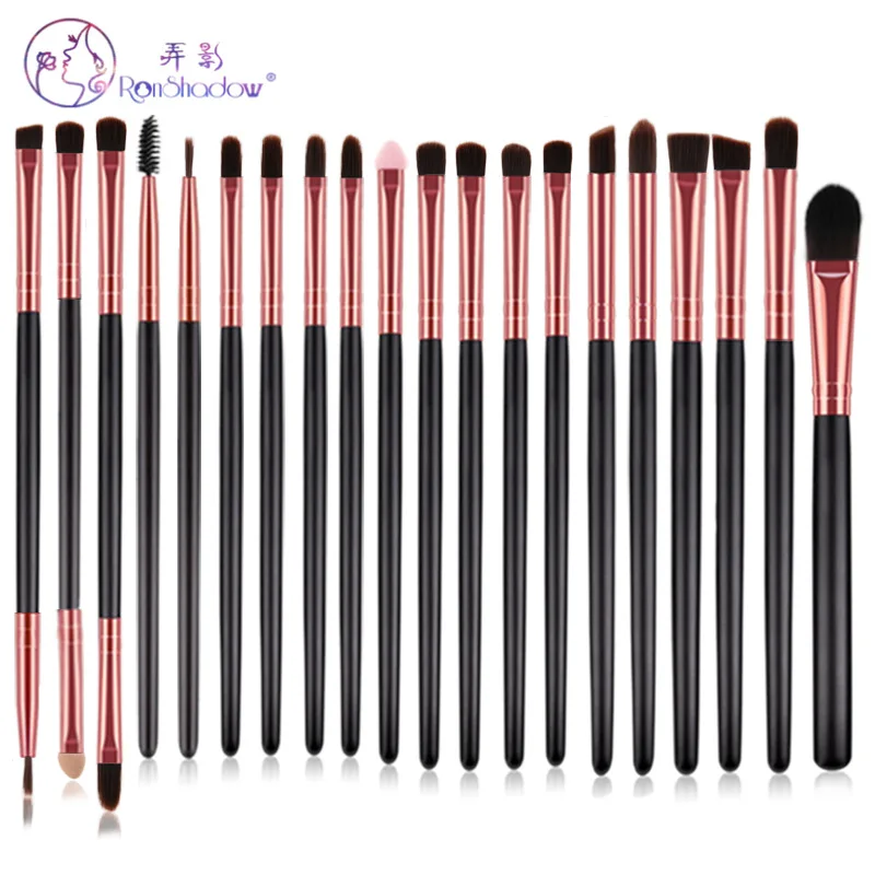 

20 шт./компл. набор кистей для макияжа с деревянной ручкой для макияжа, туалетных принадлежностей, шерсти, кистей для макияжа, основы, теней дл...