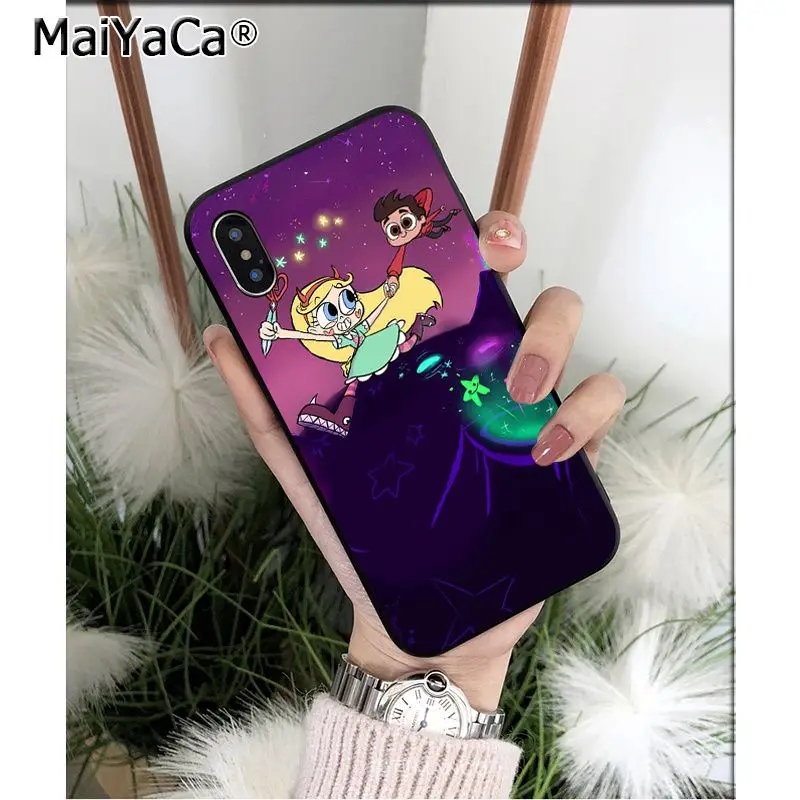 A5 MaiYaCa STAR VS THE Force OF EVIL мягкий, силиконовый, из ТПУ черный чехол для iPhone X XS MAX 6 6S 7 7plus 8 8Plus 5 5S XR - Цвет: A5
