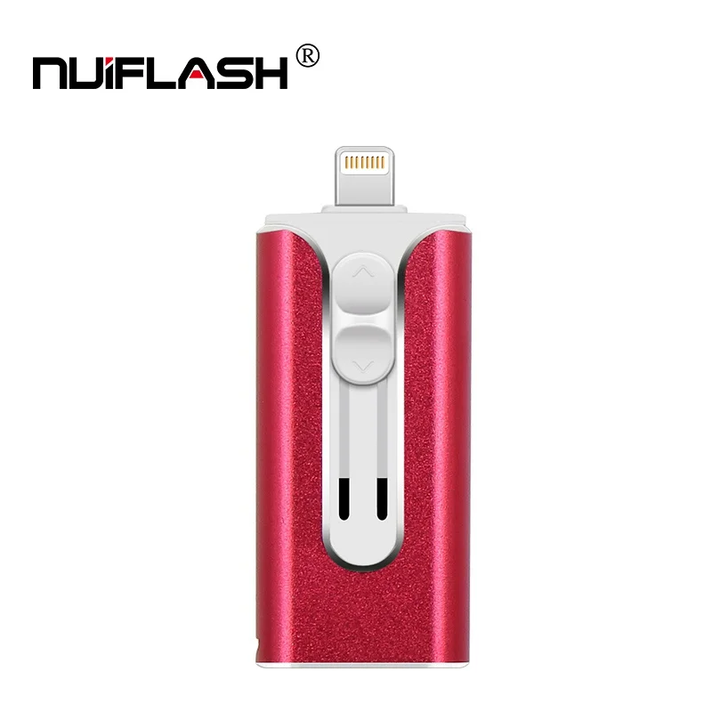 USB флеш-накопитель USB флэш-накопитель для iPhone Xs Max X 8 7 6 iPad 8/16/32/64 ГБ/128 256 ГБ флеш-накопитель USB ключ MFi USB флеш-диск - Цвет: red
