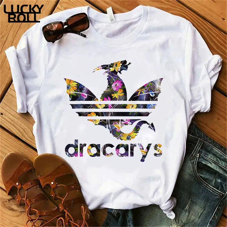 Игра престолов Dracarys футболка женская мать драконов рубашки женские s футболки король королева девушки друзья Mon подарок Тройник - Цвет: XWT0337-white