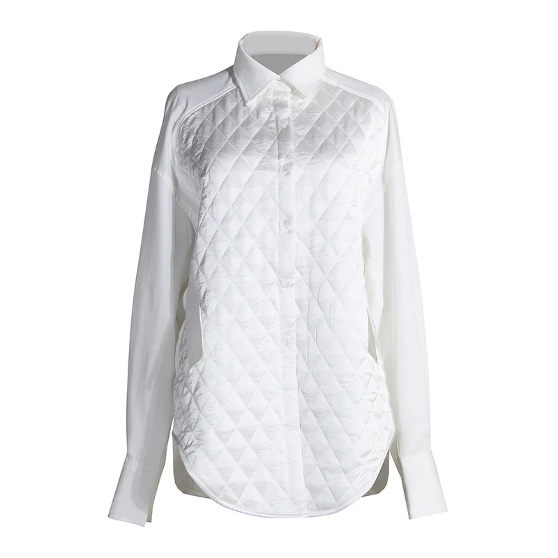 

Streetwear Long Sleeve Cotton Shirt Plus Size Black White Women Shirt Button Up Loose Ladies Blouses 2021 Female Long Shirts