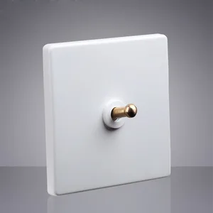 Высококачественный настенный ретро-светильник, 1-4 ряда, 86 дюймов, белый, латунный тумблер, выход, одинарный, двойной, двухсторонний, выключатель света, 10 А, 250 В