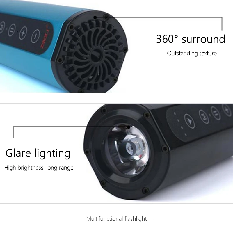 

Portable Wireless Bluetooth Speaker for Motorcycle Bicycle Outdoor Sport Speaker Bike Mount+Flashlight+Power Bank+FM TF Card AUX