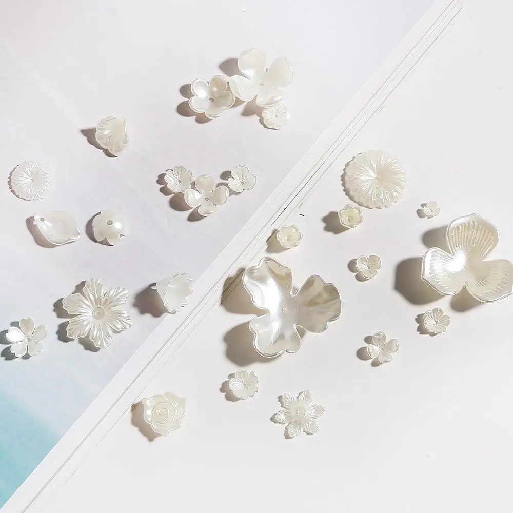 Бусины акриловые жемчужные белые 10 шт./лот | Украшения и аксессуары