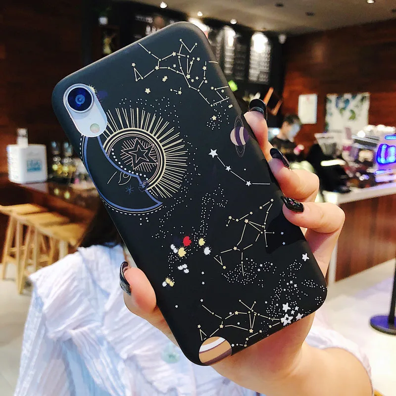 Ottwn Earth Moon Planet чехол для телефона s для iPhone 11 Pro Max 6 6S 7 8 Plus X XR XS MAX Жесткий PC парный чехол Звездный матовый чехол для телефона - Цвет: 7881
