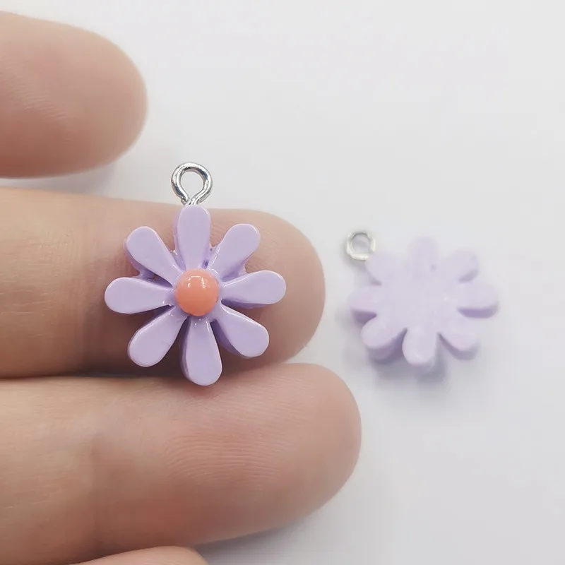 10 шт. милые Подвески из смолы в виде маленькой маргаритки подвески подсолнуха для