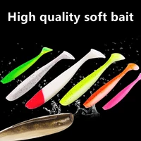 20 pcslot easy shiner soft fishing lure 5 5 7cm 1 4 2 5g isca artificial soft bait silicone double colors carp artificial bait