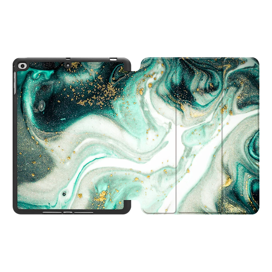 IPBC01 Чехол MTT marble для iPad 9,7 дюймов, мягкая задняя панель из ТПУ+ откидная подставка из искусственной кожи, умный чехол для iPad Air 1 2, чехол для планшета, Fundas - Цвет: IPBC01