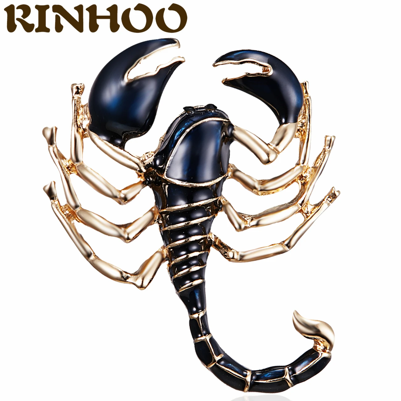 

RINHOO Retro Unique Scorpion Insect Animal Brooches For Women Men's Cool Punk Style Party Brooch Lapel Pin Personality Jewelry