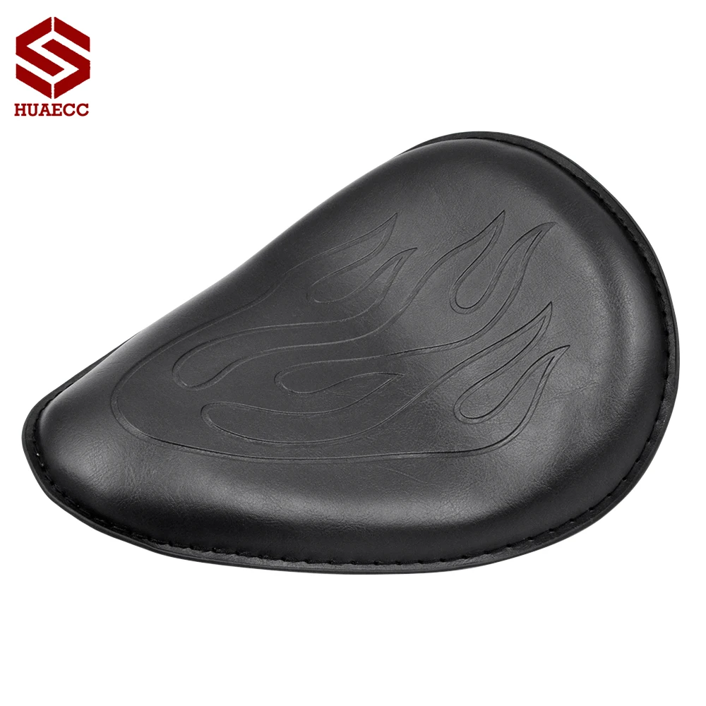 Мотоциклетный поплавок Чоппер на заказ черное пламя крест Череп кожа SoloSlim