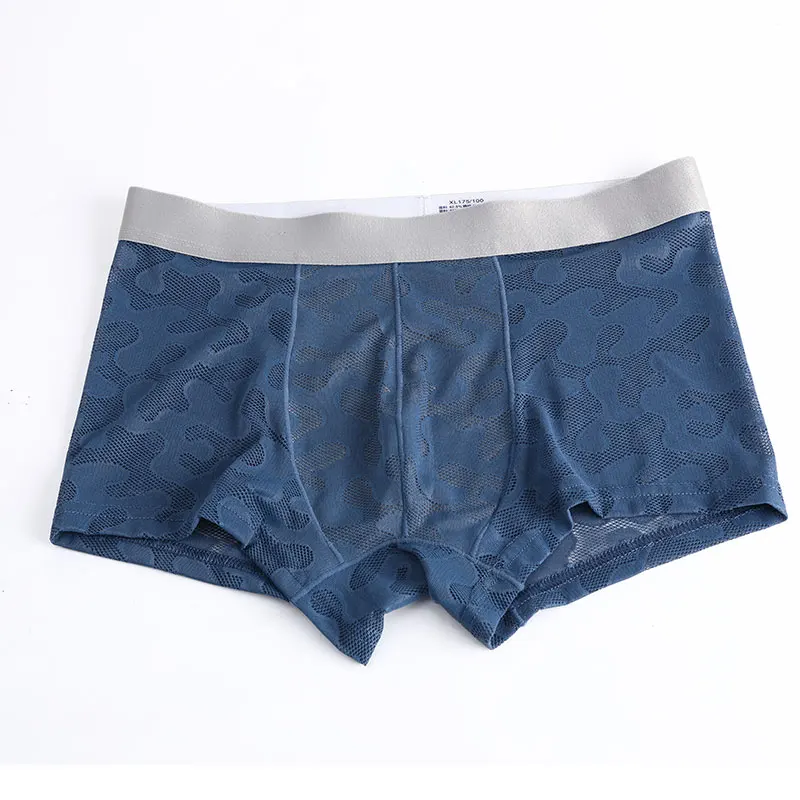 

Men Boxer Summer Hollow Out transparent Jacquard Men Underwear Cool Cuecas Masculina Man Boxers Underpant Boxershorts Size L-3XL