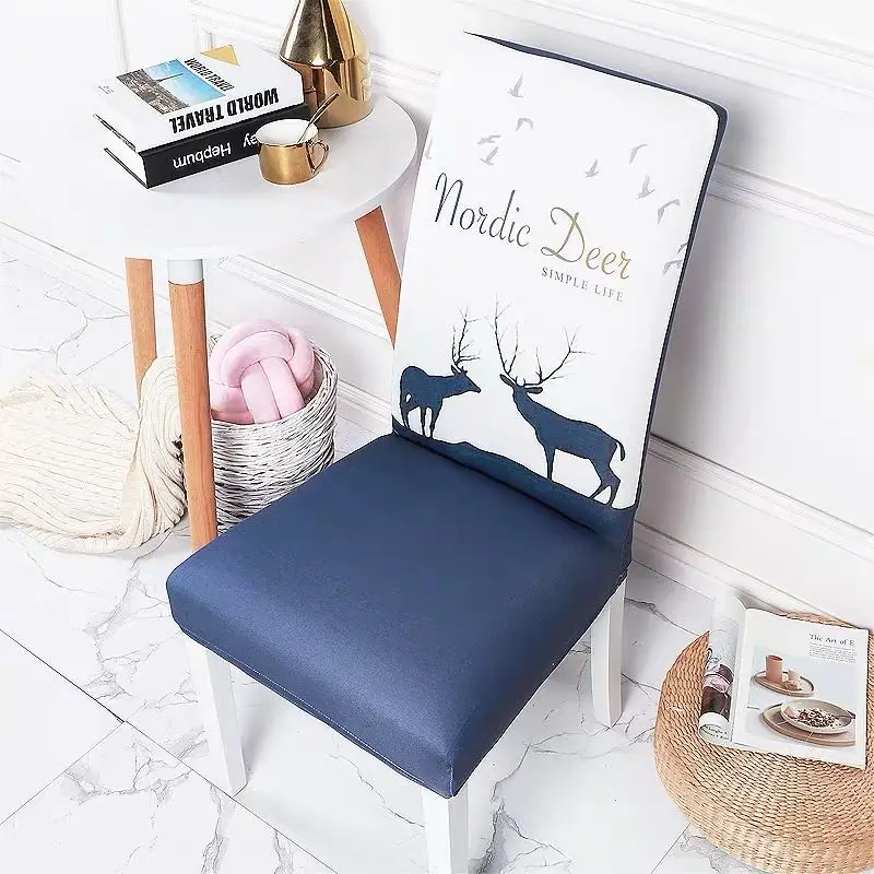 

Эластичный чехол на стул из спандекса с принтом