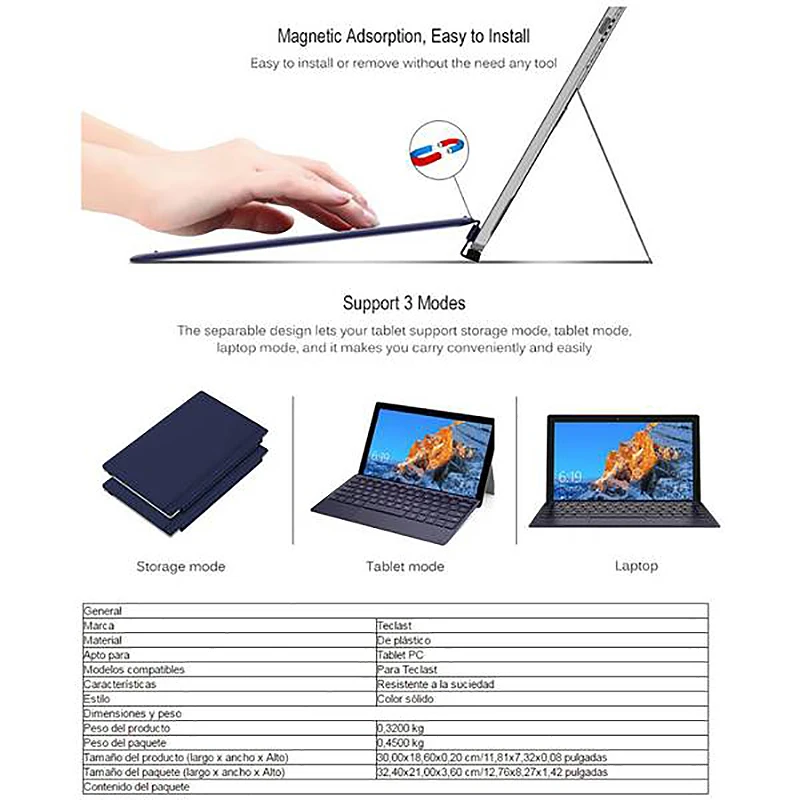 

for Teclast X4 T4 Tablet PC netic Attraction Keyboard