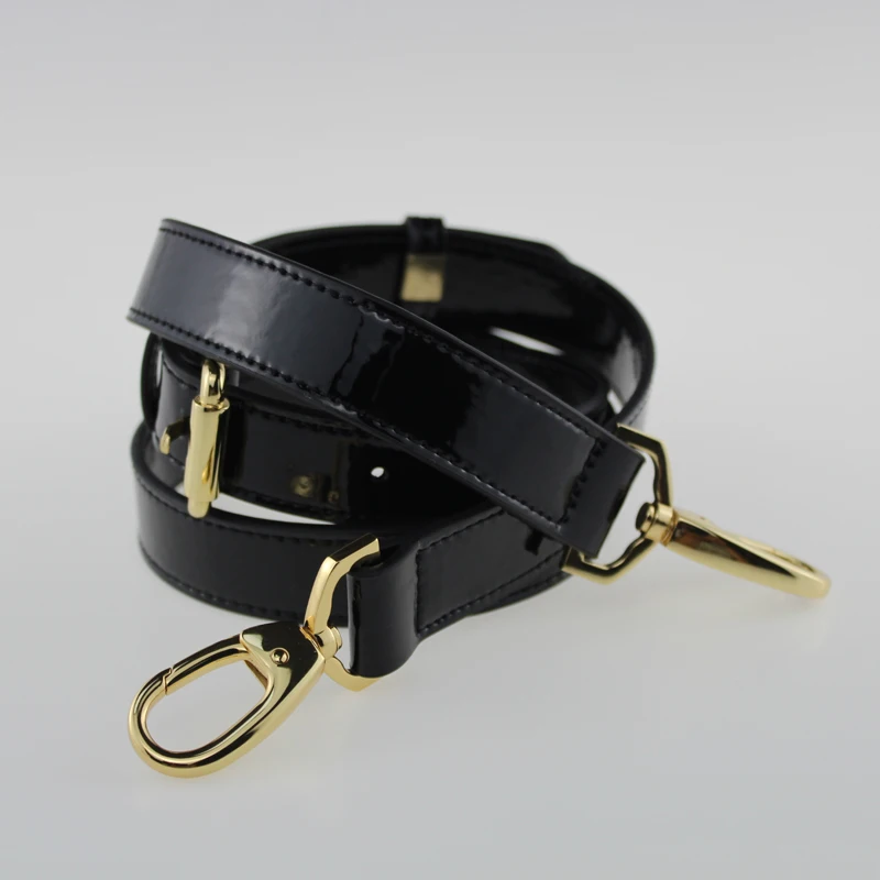 Glossy leather2.5CM BAMADER брендовая Высококачественная кожаная сумка с ремешком черного цвета 110-130 см роскошный регулируемый модный плечевой ремень сумка аксессуары - Цвет: Glossy leather2.5CM