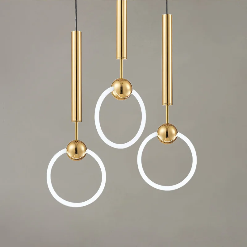 Светодиодный круглый подвесной светильник в стиле постмодерн лампа