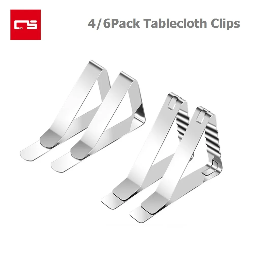 

4/6 Tablecloth Clips Stainless Steel Table Cloth Cover Clamps for Wedding Promenade Table Round Board Home Kitchen Stable Clips