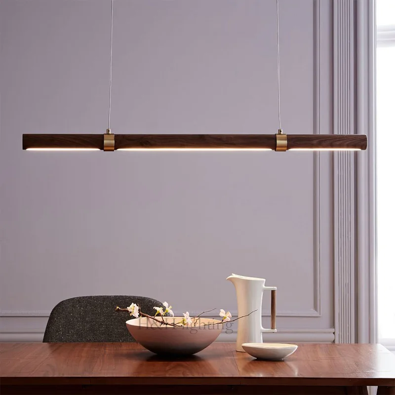 Lustra lampa Скандинавское креативное искусство Имитация древесины ресторан люстра