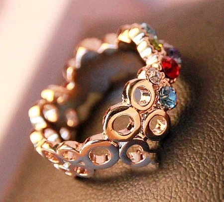 Женский подарок красивый сплав Гальваническое кольцо дамское романтическое