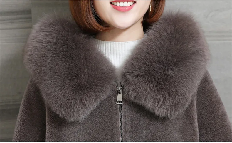 Шуба из 2021 натурального меха шуба овчины женская зимняя куртка Женское пальто 100%