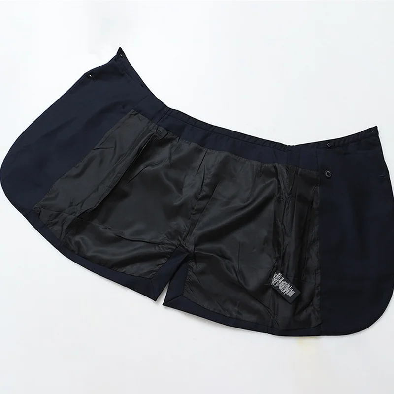 

2021 Spring Summer Fake Two Piece Solid Skirts Women Patchwork Design Korean Mujer Faldas Casual A-line High Waist Clothing