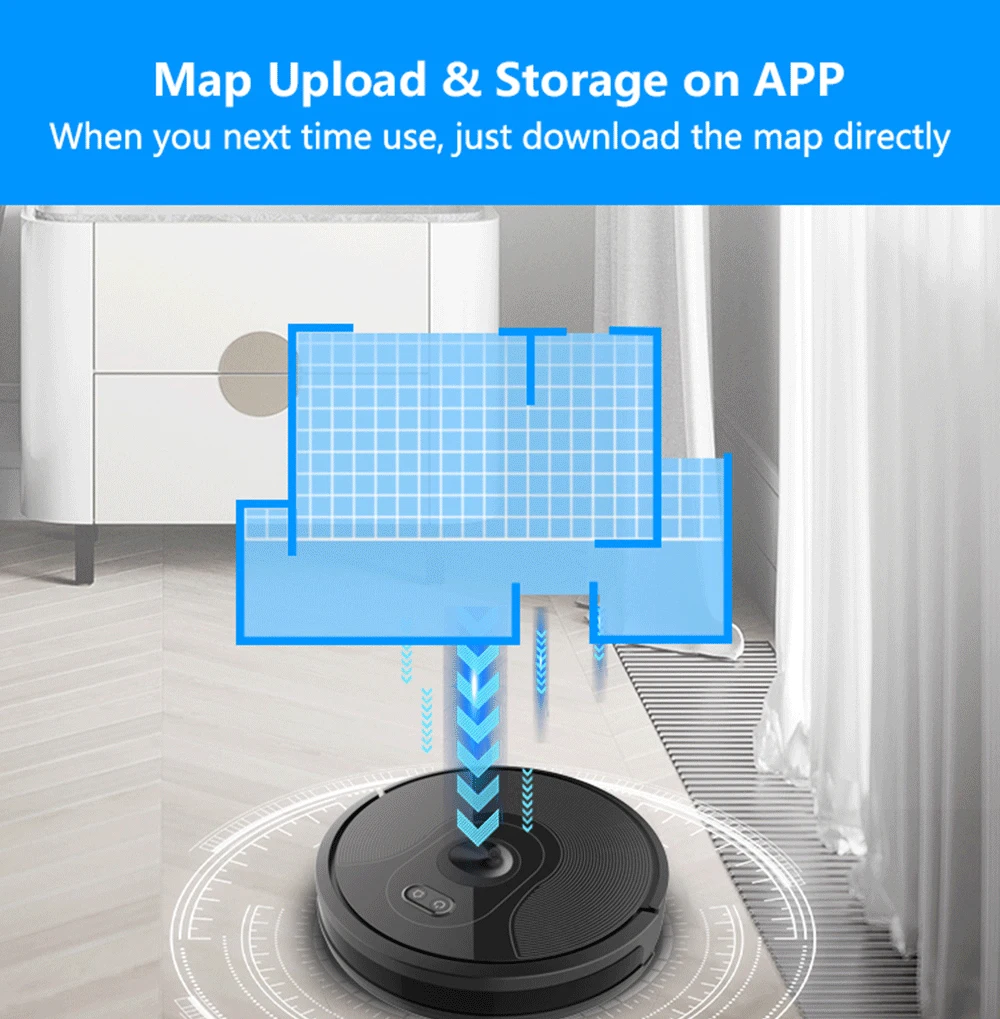 

Robot Vacuum Cleaner X6,Triple Navigation,Wifi App,Map Display,Remote Upgrade,Hand Draw Virtual Blocker,Electric Water tank