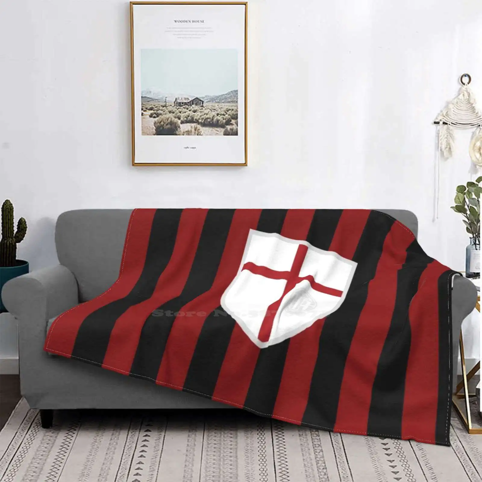

Crest-manta suave y peluda para sofá/cama/viaje, regalos de amor de Milán, Rossonero, Milano, Rossoneri, Calcio, fútbol, Derby,