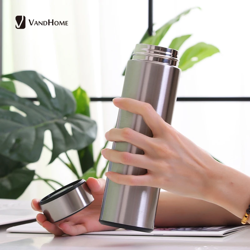 Термос из нержавеющей стали VandHome 304 Изолированная бутылка с ситечком для чая