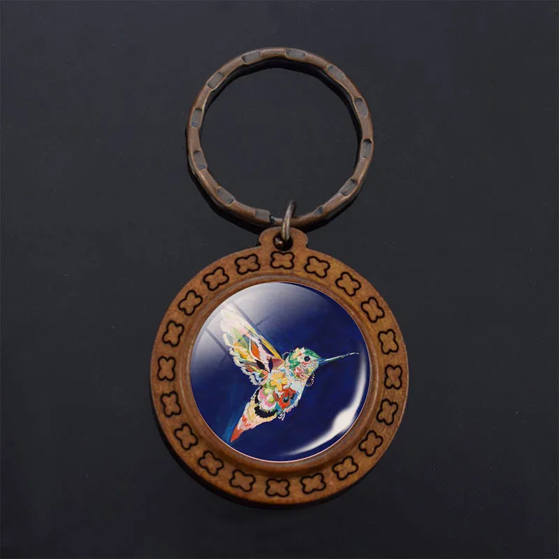 Очаровательный деревянный брелок ручной работы Artest Акварельная живопись