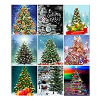 5d full square drill diamond painting christmas tree cross stitch sale embroidery landscape mosaic handmade gift wall art