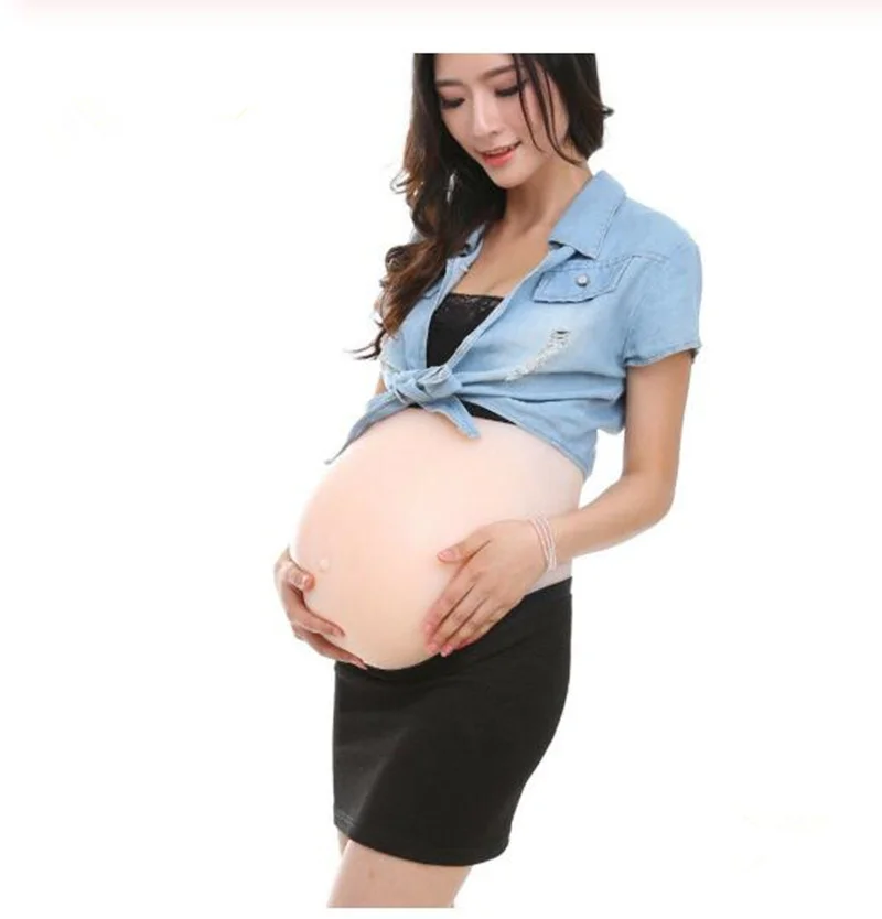 Мягкий силиконовый живот ложный беременный животик Pregancy Twins 8 10 месяцев 4800 г