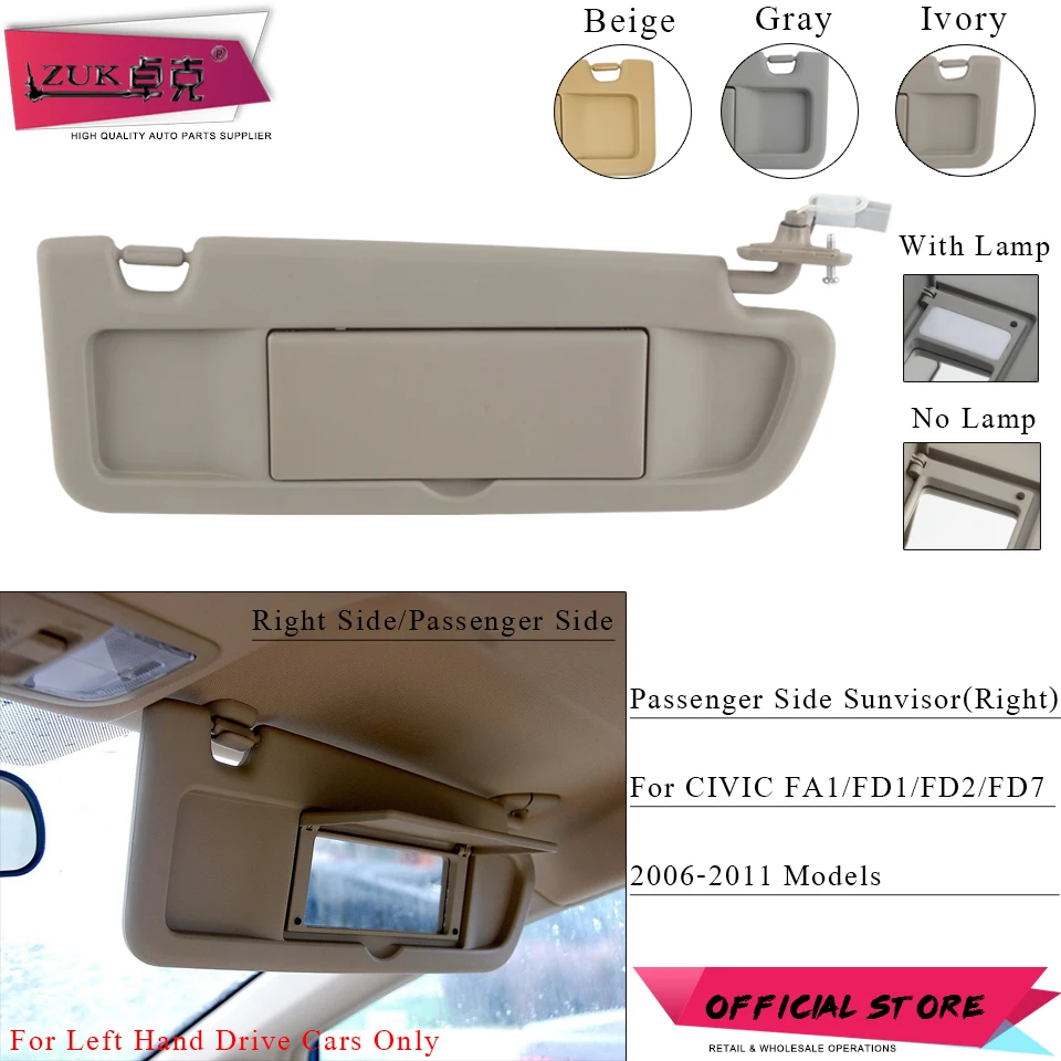 Солнцезащитный козырек ZUK солнцезащитный для HONDA CIVIC FA1 FD1 FD2 2006 2007 2008 2009 2010