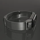 Браслет из нержавеющей стали для Mi Band 6 5 4 3, металлический спортивный фитнес-браслет для Mi Band 5 6 4 3