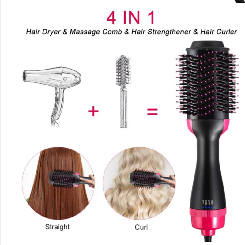 2 в 1 Фен щетка многофункциональная для горячей укладки волос бигуди Ролик