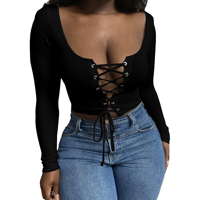 Женская футболка с длинным рукавом однотонная облегающая и круглым вырезом