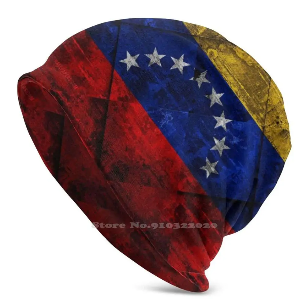 

Free Venezuela , Venezuela Flag With Cool Crystal Texture Winter Warm Knitted Cap Beanie Men Venezuela Free Jdm Patriot Love