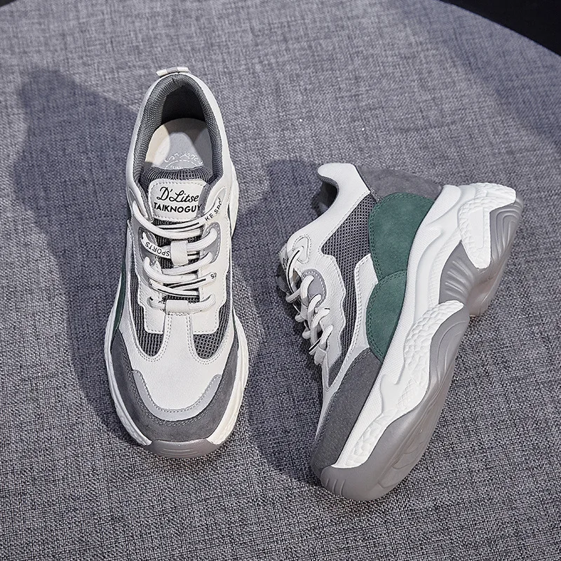 Кроссовки SWONCO женские из натуральной кожи повседневная обувь с вышивкой на