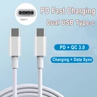 Кабель usb-cusb-c, зарядный кабель PD, для Samsung S21, S20, Note 20, 10, 9, 8, QC 3,0, для Huawei P20, P30, P40 Lite