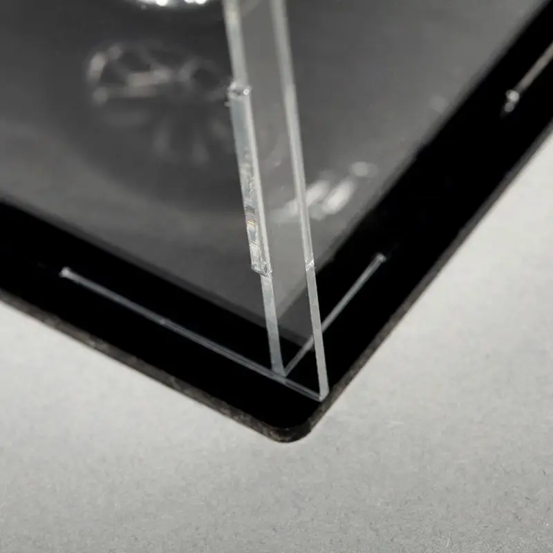 

Acrylic Clear Display Show Case for 1/18 Diecast Model Toy Car Black Base Dustproof Model Figure Storage Box