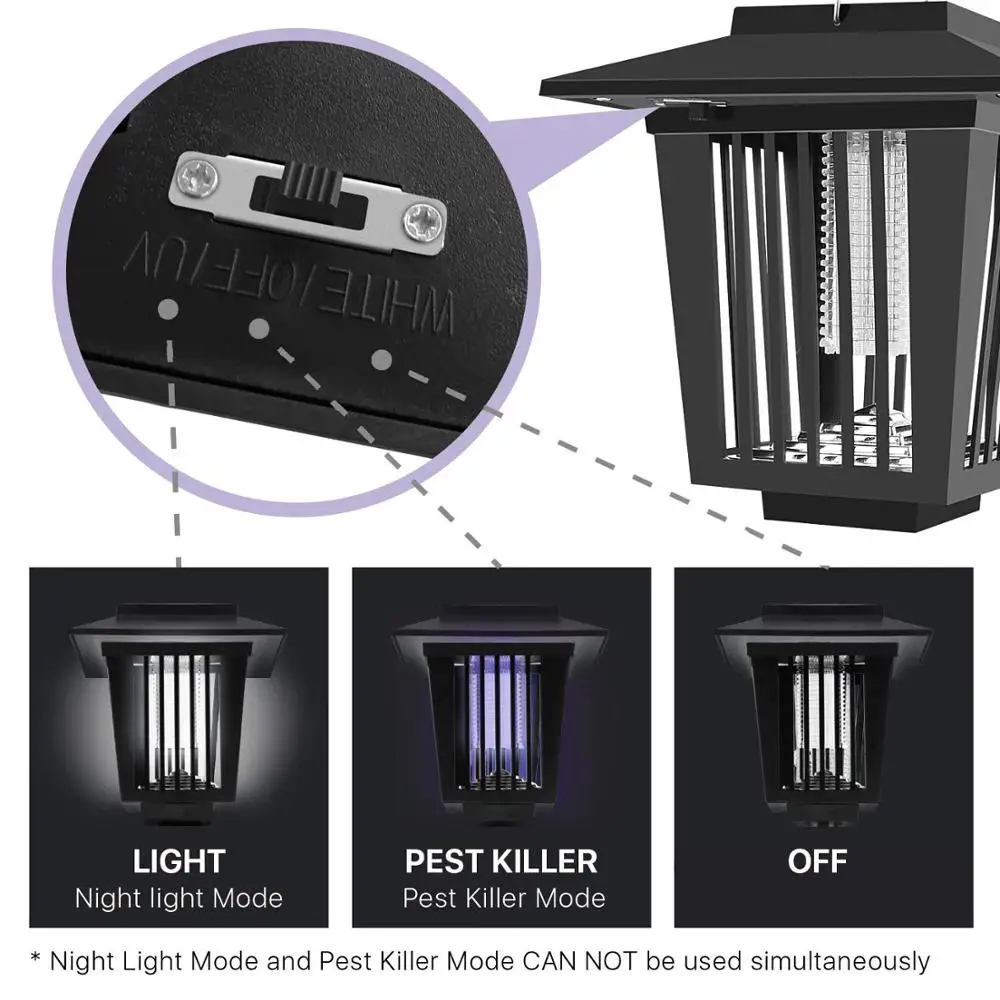 2 в 1 на солнечных батареях комаров убийца лампы вредителей насекомых Убийца