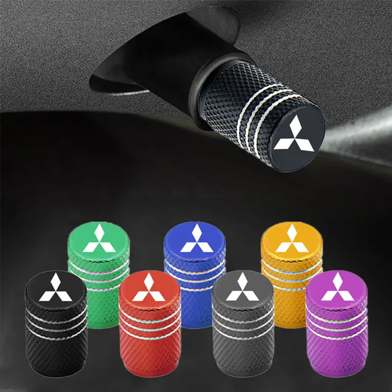 

Aluminum Alloy Car Wheel Tire Valve Caps Tyre Rim Stem Covers For Mitsubishi ASX Lancer Pajero Outlander L200 EVO Lancer Pajero