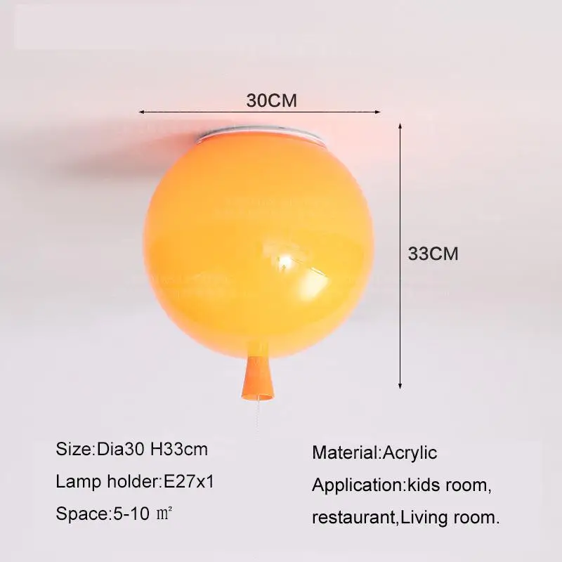Современный подвесной светильник в виде воздушного шара для детской комнаты