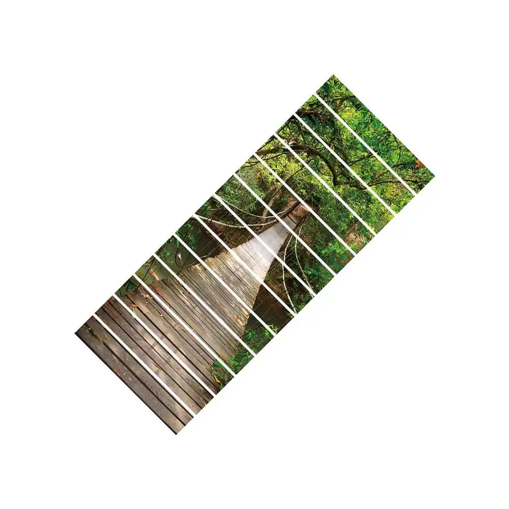 

13 Pieces Of 3D Landscape Stickers Forest Suspension Bridge Stairs Wall Stickers Beautify Decoration Supplies