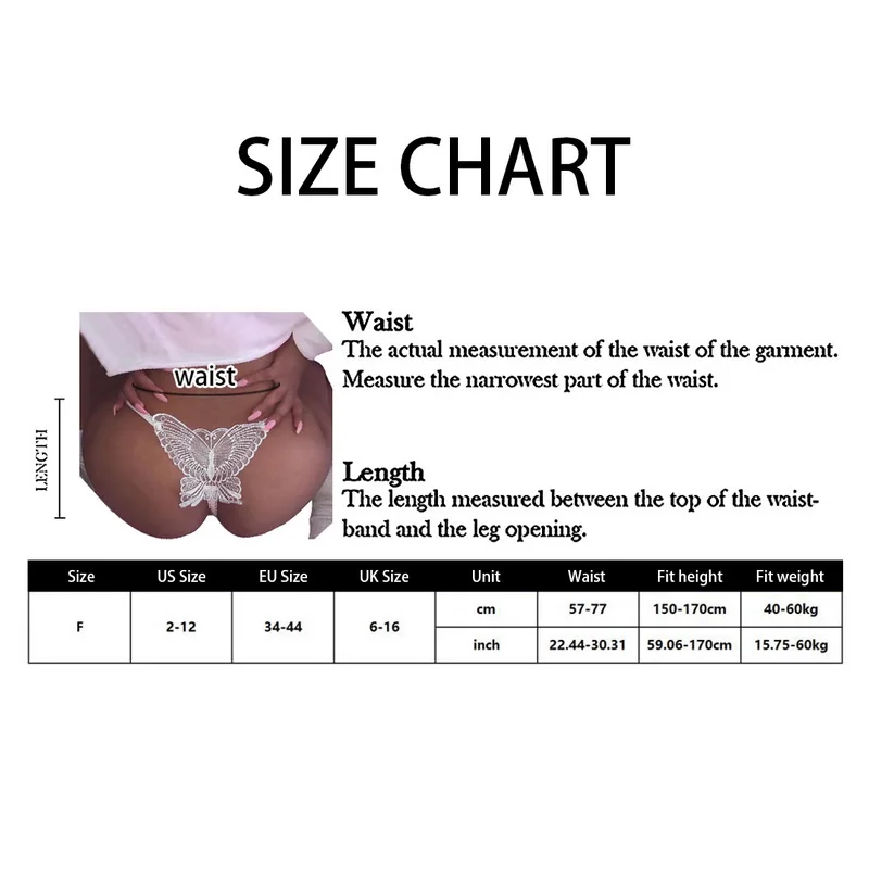 

Sexy Women Lace Hollow out Butterfly Shaped G-String Open Crotch Underwear Lingerie Panties