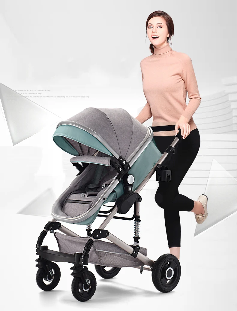 Wisesonle коляска детская 2 в 1/3 в 1автокресло на коляску Высокий пейзаж коляска Россия