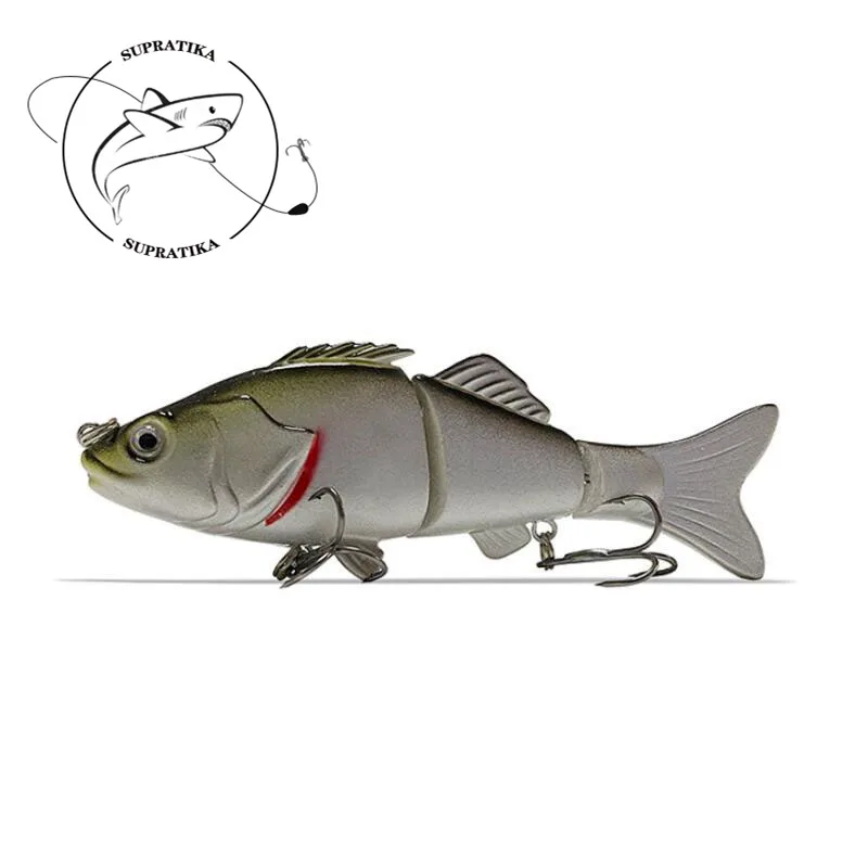 

Artificial Multi-section Plastic Fishing Lures 18G/10CM Bionic Sinking Wobbler 2-Segment Hard Fishing Bait Sea Bass 6# Hooks