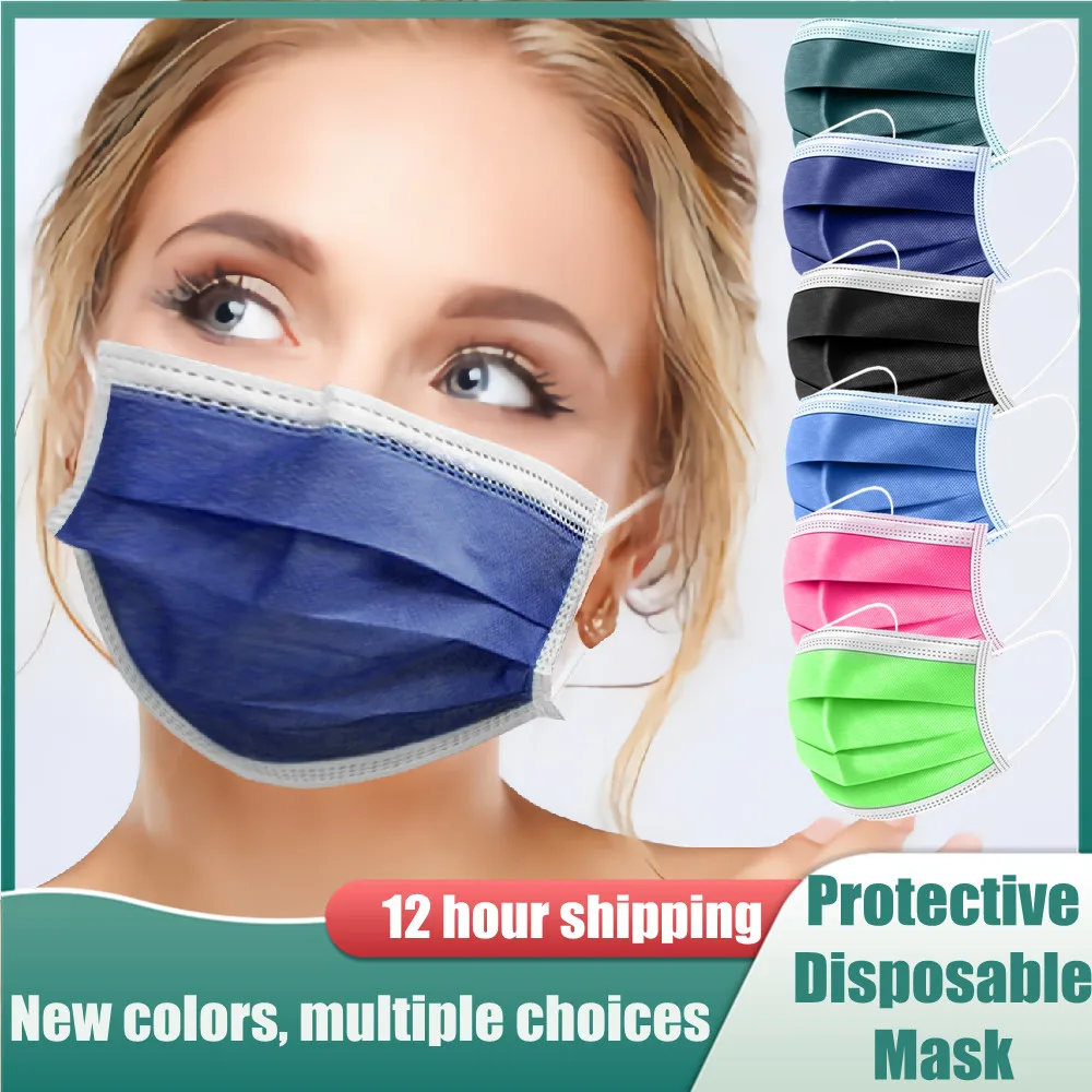 

Adult Disposable Mask Colored Face Mouth Masks Black Anti Dust Mascarillas Quirurgicas Homologadas Melt Blown Cloth Fashion Mask