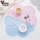 Силиконовый Настольный коврик в форме облака, подстилка для еды, детский коврик для тарелок, водонепроницаемый Теплоизоляционный кухонный гаджет, простые коврики для чистки