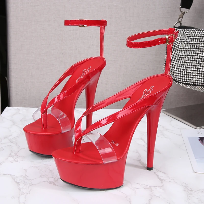 2021 женская обувь на высоком каблуке (15 см) и фетиш стриптиз сандалии Пикантные 4 5